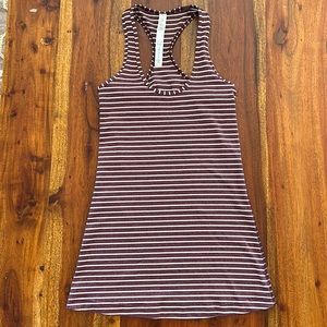Lululemon Maroon/White Striped Racerback | Size 4